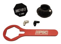 XR SERIES Remote Reservoir Cap Conversion Kit (Black Anodized)