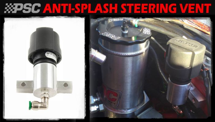 Sr Vt Remote Power Steering Fluid Anti Splash Vent With Pressure Relief Valve Asv